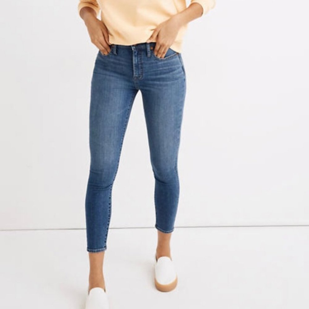 Madewell Curvy Skinny High Rise Crop  Magic Pockets Jeans Sz 25 P